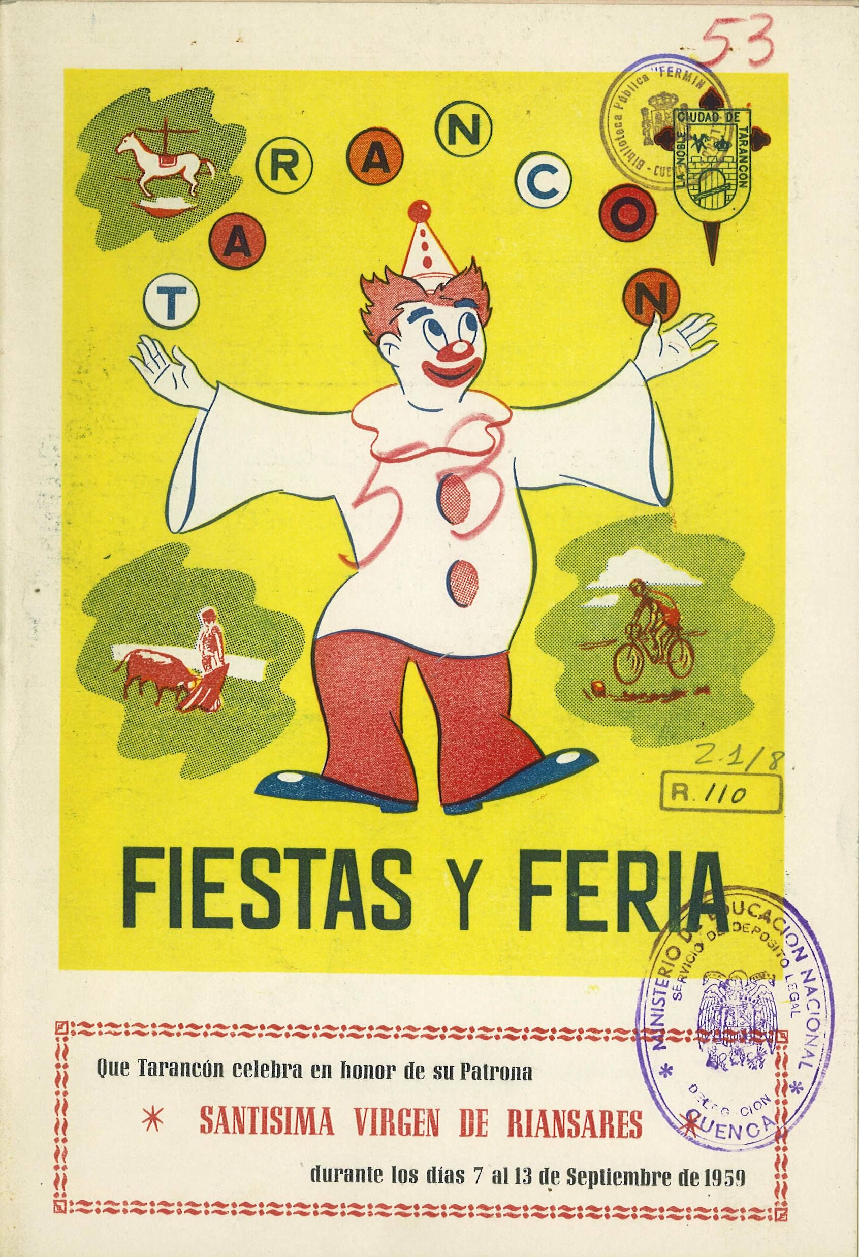 Fiestas y Feria de Nuestra Señora de Riánsares 1959 Tarancón